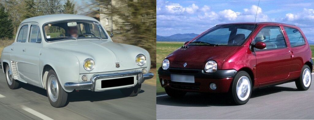 renault dauphine vs twingo1